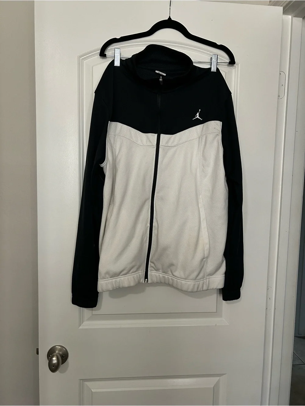 Jordan Black & White Zip-Up Bomber Jacket